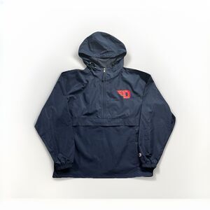 Dayton Flyers Champion Pullover Windbreaker With Hood And Pockets Size Medium